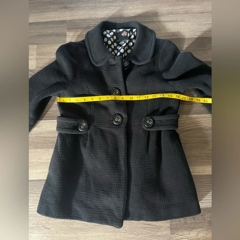 XX1 Forever 21 Black Pea Coat Size Small - Picture 8 of 16